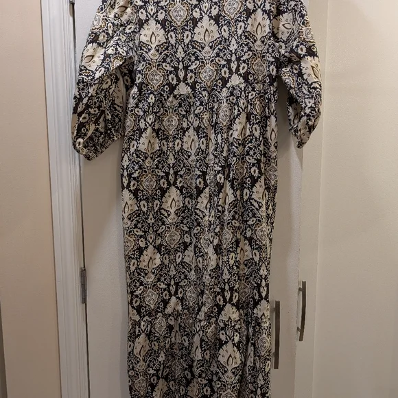 Zara Cotton/Linen Maxi Dress,S - Picture 4 of 9